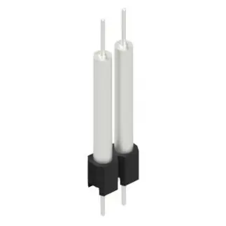 Pin header, 2 pole, pitch 2.54 mm, straight, black, MK 14 X 3 2 Z - 1