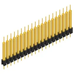 Pin header, 20 pole, pitch 2.54 mm, straight, black, MK 14 X 3 20 G