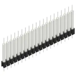 Pin header, 20 pole, pitch 2.54 mm, straight, black, MK 14 X 3 20 Z
