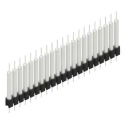 Pin header, 21 pole, pitch 2.54 mm, straight, black, MK 14 X 3 21 Z