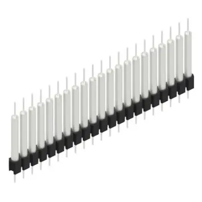 Pin header, 21 pole, pitch 2.54 mm, straight, black, MK 14 X 3 21 Z - 1