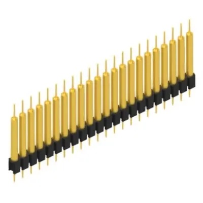Pin header, 22 pole, pitch 2.54 mm, straight, black, MK 14 X 3 22 G - 1