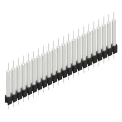 Pin header, 22 pole, pitch 2.54 mm, straight, black, MK 14 X 3 22 Z