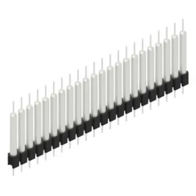 Pin header, 22 pole, pitch 2.54 mm, straight, black, MK 14 X 3 22 Z - 1