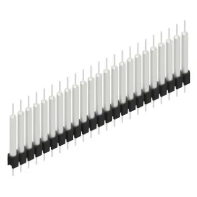 Pin header, 23 pole, pitch 2.54 mm, straight, black, MK 14 X 3 23 Z - 1