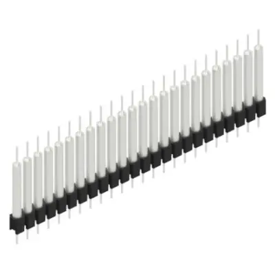 Pin header, 24 pole, pitch 2.54 mm, straight, black, MK 14 X 3 24 Z - 1