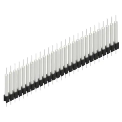 Pin header, 27 pole, pitch 2.54 mm, straight, black, MK 14 X 3 27 Z - 1