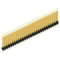 Pin header, 28 pole, pitch 2.54 mm, straight, black, MK 14 X 3 28 G