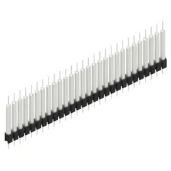 Pin header, 28 pole, pitch 2.54 mm, straight, black, MK 14 X 3 28 Z