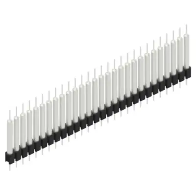 Pin header, 28 pole, pitch 2.54 mm, straight, black, MK 14 X 3 28 Z - 1
