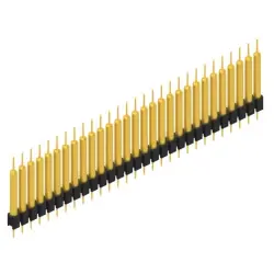 Pin header, 29 pole, pitch 2.54 mm, straight, black, MK 14 X 3 29 G