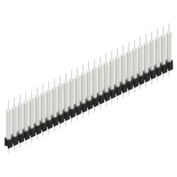Pin header, 29 pole, pitch 2.54 mm, straight, black, MK 14 X 3 29 Z