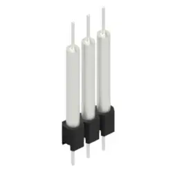 Pin header, 3 pole, pitch 2.54 mm, straight, black, MK 14 X 3 3 Z
