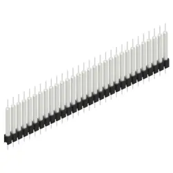 Pin header, 30 pole, pitch 2.54 mm, straight, black, MK 14 X 3 30 Z