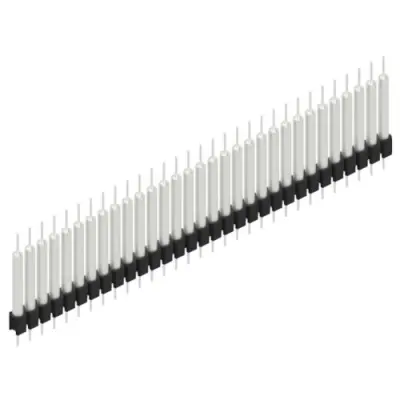 Pin header, 31 pole, pitch 2.54 mm, straight, black, MK 14 X 3 31 Z - 1