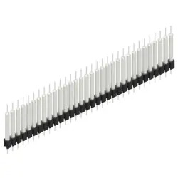 Pin header, 32 pole, pitch 2.54 mm, straight, black, MK 14 X 3 32 Z