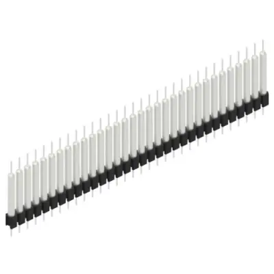 Pin header, 32 pole, pitch 2.54 mm, straight, black, MK 14 X 3 32 Z - 1