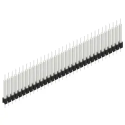 Pin header, 33 pole, pitch 2.54 mm, straight, black, MK 14 X 3 33 Z