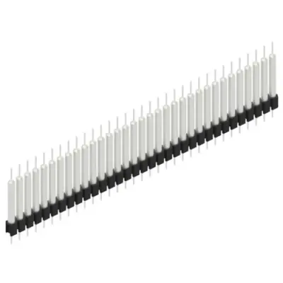 Pin header, 33 pole, pitch 2.54 mm, straight, black, MK 14 X 3 33 Z - 1