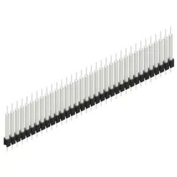 Pin header, 34 pole, pitch 2.54 mm, straight, black, MK 14 X 3 34 Z