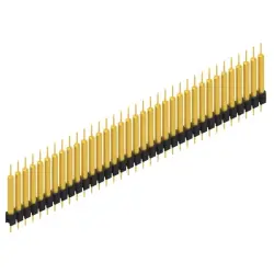 Pin header, 35 pole, pitch 2.54 mm, straight, black, MK 14 X 3 35 G