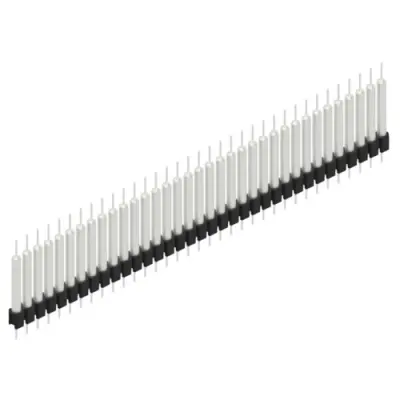 Pin header, 35 pole, pitch 2.54 mm, straight, black, MK 14 X 3 35 Z - 1