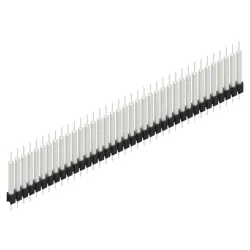 Pin header, 37 pole, pitch 2.54 mm, straight, black, MK 14 X 3 37 Z