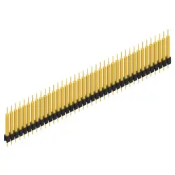 Pin header, 39 pole, pitch 2.54 mm, straight, black, MK 14 X 3 39 G