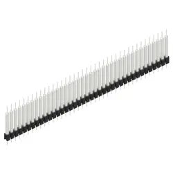 Pin header, 39 pole, pitch 2.54 mm, straight, black, MK 14 X 3 39 Z