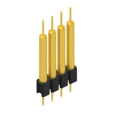 Pin header, 4 pole, pitch 2.54 mm, straight, black, MK 14 X 3 4 G - 1