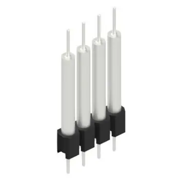 Pin header, 4 pole, pitch 2.54 mm, straight, black, MK 14 X 3 4 Z - 1