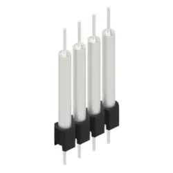 Pin header, 4 pole, pitch 2.54 mm, straight, black, MK 14 X 3 4 Z