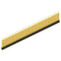 Pin header, 40 pole, pitch 2.54 mm, straight, black, MK 14 X 3 40 G