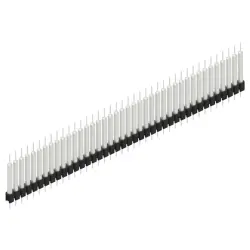 Pin header, 40 pole, pitch 2.54 mm, straight, black, MK 14 X 3 40 Z
