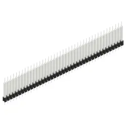 Pin header, 41 pole, pitch 2.54 mm, straight, black, MK 14 X 3 41 Z