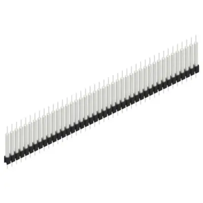 Pin header, 42 pole, pitch 2.54 mm, straight, black, MK 14 X 3 42 Z - 1
