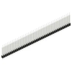 Pin header, 42 pole, pitch 2.54 mm, straight, black, MK 14 X 3 42 Z