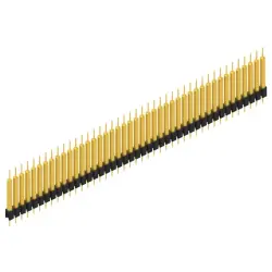Pin header, 43 pole, pitch 2.54 mm, straight, black, MK 14 X 3 43 G