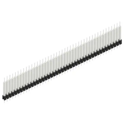 Pin header, 43 pole, pitch 2.54 mm, straight, black, MK 14 X 3 43 Z - 1