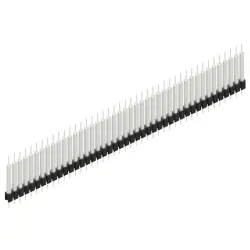 Pin header, 43 pole, pitch 2.54 mm, straight, black, MK 14 X 3 43 Z