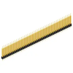 Pin header, 44 pole, pitch 2.54 mm, straight, black, MK 14 X 3 44 G