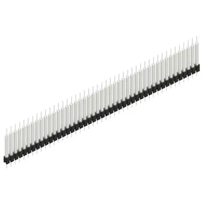 Pin header, 45 pole, pitch 2.54 mm, straight, black, MK 14 X 3 45 Z - 1