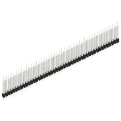 Pin header, 46 pole, pitch 2.54 mm, straight, black, MK 14 X 3 46 Z