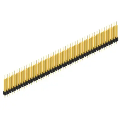 Pin header, 47 pole, pitch 2.54 mm, straight, black, MK 14 X 3 47 G - 1