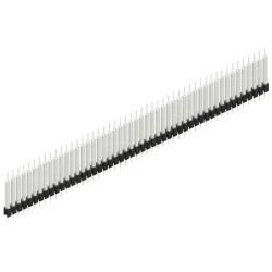 Pin header, 49 pole, pitch 2.54 mm, straight, black, MK 14 X 3 49 Z