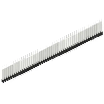 Pin header, 49 pole, pitch 2.54 mm, straight, black, MK 14 X 3 49 Z - 1