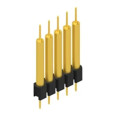 Pin header, 5 pole, pitch 2.54 mm, straight, black, MK 14 X 3 5 G - 1