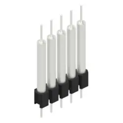 Pin header, 5 pole, pitch 2.54 mm, straight, black, MK 14 X 3 5 Z