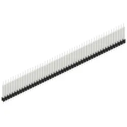 Pin header, 50 pole, pitch 2.54 mm, straight, black, MK 14 X 3 50 Z