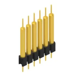 Pin header, 6 pole, pitch 2.54 mm, straight, black, MK 14 X 3 6 G